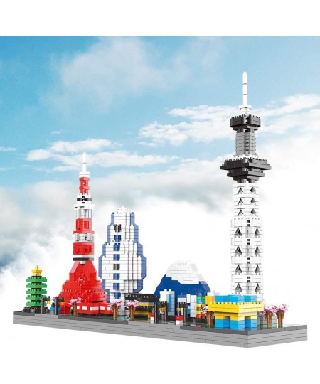 Architecture Model Kits Tokyo Skylines Micro Building Blocks Set and New Gift for Adults Micro Blocks 1880 Pieces （with Color...