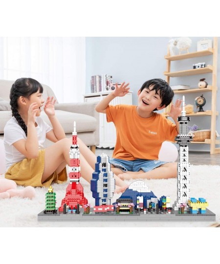 Architecture Model Kits Tokyo Skylines Micro Building Blocks Set and New Gift for Adults Micro Blocks 1880 Pieces （with Color...