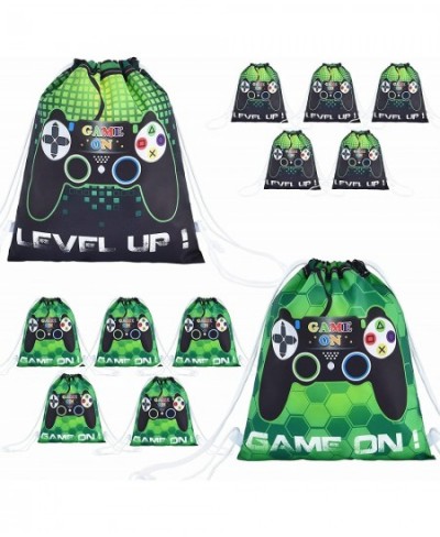 Video Game Party Loot Bags - 12 Pack 10'' x 12'' Game On Theme Gifts Bags for Kid Boys Drawstring Backpack Goodie Candy Favor...