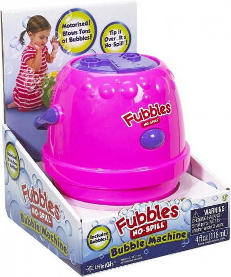 Fubbles No-Spill Motorized Bubble Machine in Pink Includes 4oz Bubble Solution $51.96 - Bubble Blowing Products