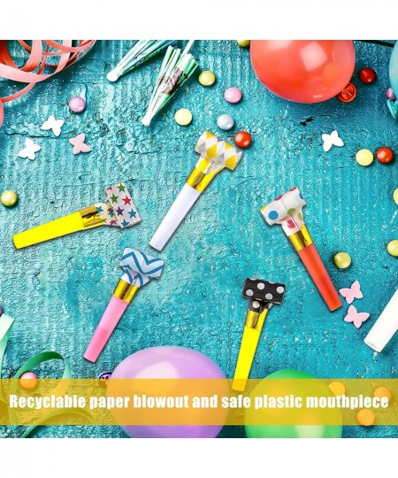 20 Pcs Blowouts Noisemakers Funny Party Blowouts Blow Horns Birthday Party Colorful Noisemakers Whistles Noise Makers for 202...