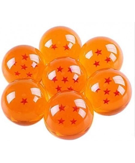 7 Stars 7pcs Anime 3.5cm Transparent Balls Yellow $40.75 - Miniature Novelty Toys