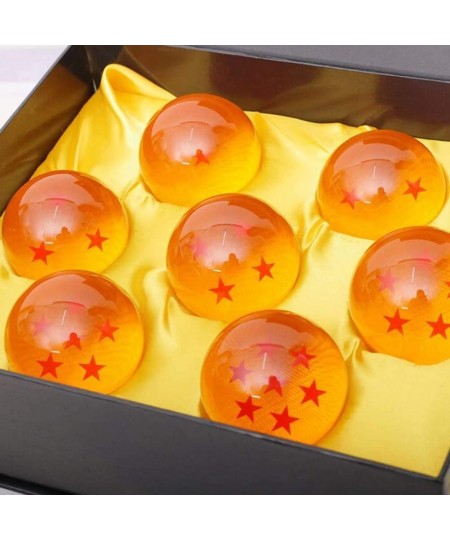 7 Stars 7pcs Anime 3.5cm Transparent Balls Yellow $40.75 - Miniature Novelty Toys