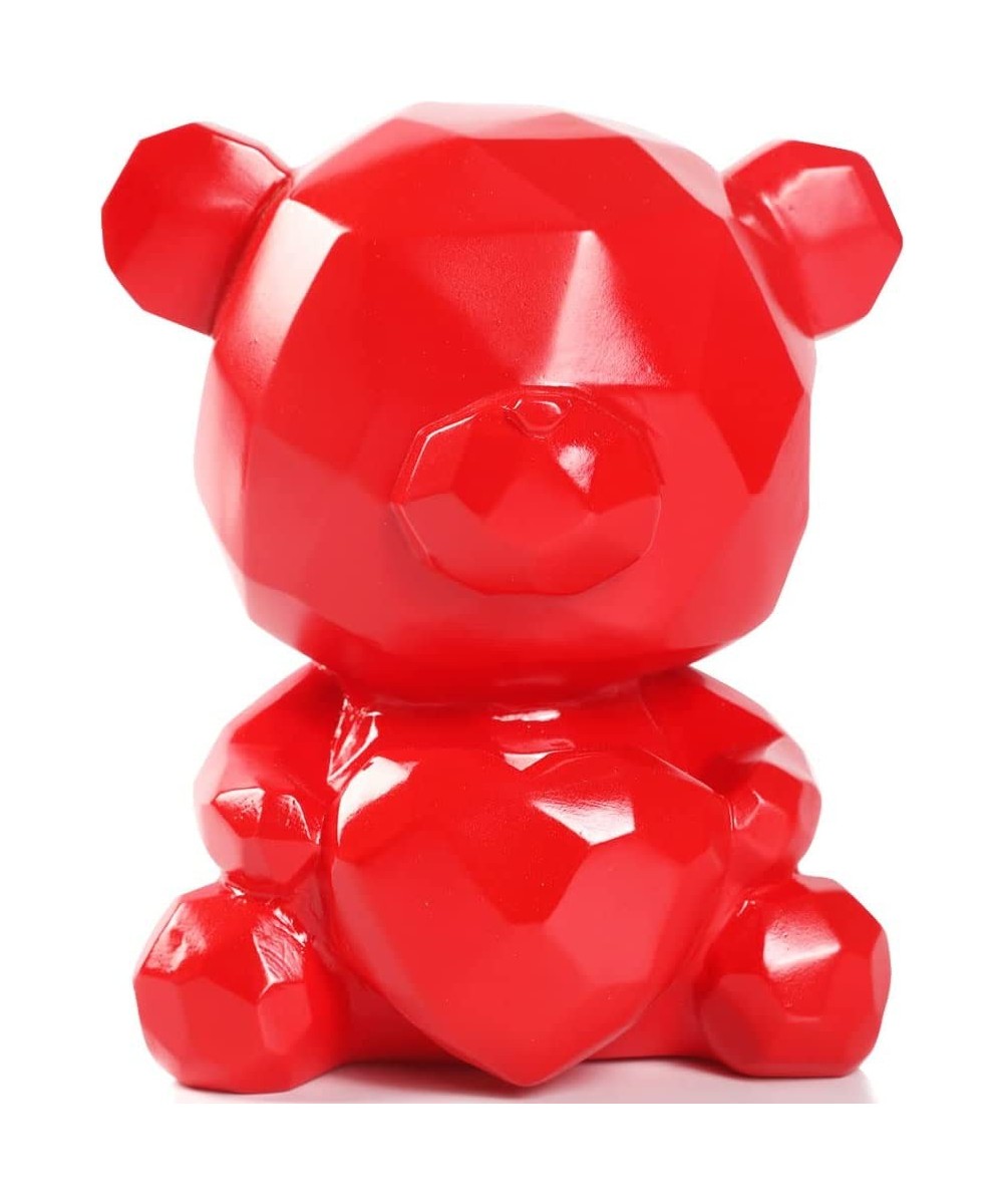 Bear Piggy Bank Cute Geometry Money Bank Unbreakable Coin Bank for Girls and Boys Great Birthday Gift（Bear Red） $31.01 - Kids...