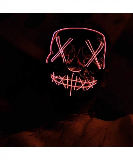 Led Purge Mask - [2PACK] Halloween Led Mask Light Up Mask for Festival Cosplay Halloween Costume (hlw mask red green) $19.30 ...