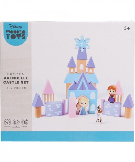 Disney Wooden Toys Frozen Arendelle Castle Block Set 30+ Pieces Include Elsa Anna and Olaf Block Figures Amazon Exclusive $85...