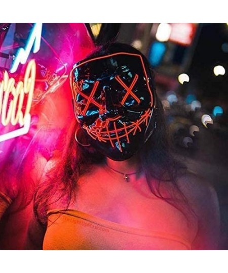 Led Purge Mask - [2PACK] Halloween Led Mask Light Up Mask for Festival Cosplay Halloween Costume (hlw mask red green) $19.30 ...