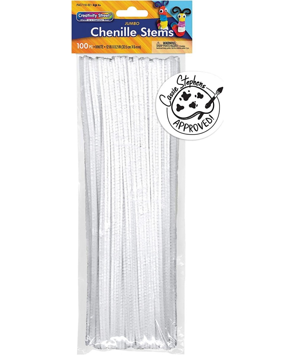 Chenille Stems/Pipe Cleaners 12 Inch x 6mm 100-Piece White $18.63 - Craft Pipe Cleaners