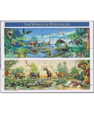 1997 The World of Dinosaurs Sheet of Fifteen 32 Cent Postage Stamps Scott 3136 $18.97 - Collectibles Display & Storage