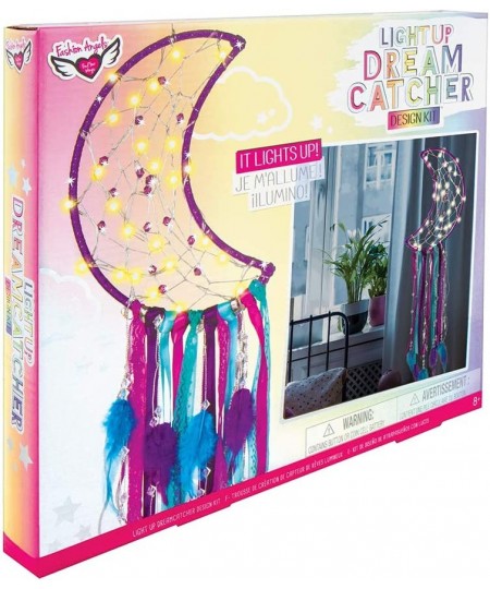 Light-Up Dreamcatcher Design Kit - Moon Design Comes with LED Fairy String Lights DIY Dream Catcher Kit for Kids 8 and Up $45...