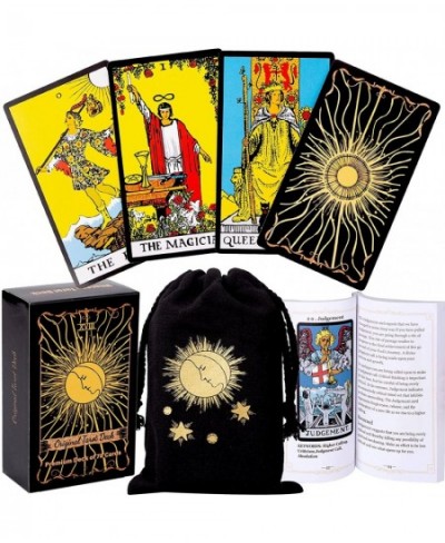 Original Tarot Cards Deck with Guidebook & Linen Tarot Bag - Smith Classic Artwork Traditional Standard Tarot Decks Durable T...