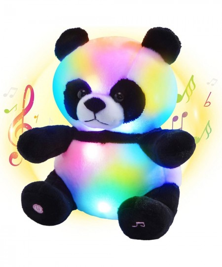 Musical Light up Panda Bear Stuffed Animal LED Soft Plush Toys Glow in Dark Singing Bedtime Companion Birthday Gift for Kids ...