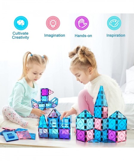 Magnetic Tiles Kids Toys for 3 4 5 6 7 8+ Years Old Boys Girls Magnet Toys Building Tiles STEM Educational Learning Magnetic ...