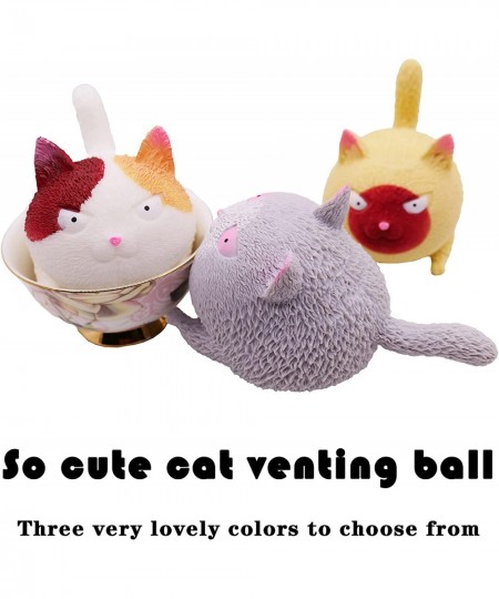 Funny Cute Cat-Shaped Ball Fidget Toys Stress Relief Squeeze Ball Stress Toys for Kids and Adults Sensory Toys for Autism Anx...