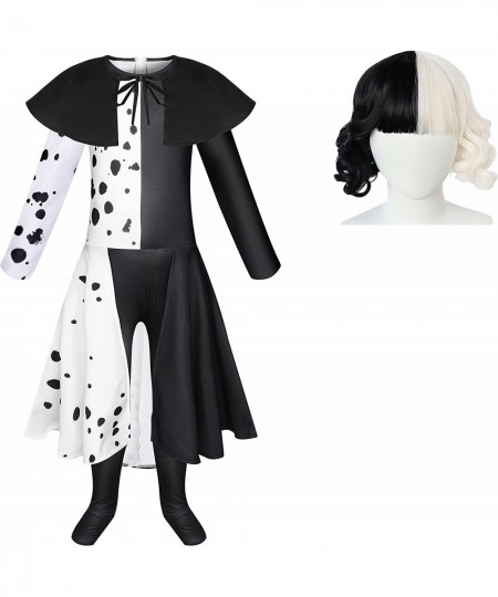 Villain Deville Costume for Girls Cosplay Jumpsuit Dress with Wig Halloween 3-12 Years $47.55 - Kids' Costumes