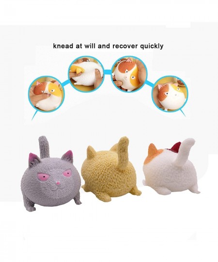 Funny Cute Cat-Shaped Ball Fidget Toys Stress Relief Squeeze Ball Stress Toys for Kids and Adults Sensory Toys for Autism Anx...