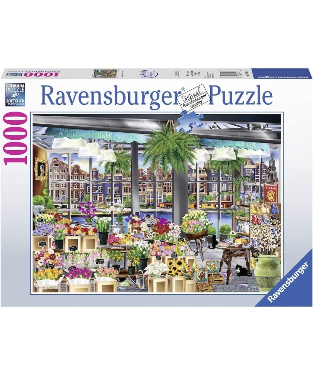 Amsterdam Flower Market 1000 Piece Jigsaw Puzzle for Adults & Kids Age 12 Years Up $51.49 - Jigsaw Puzzles