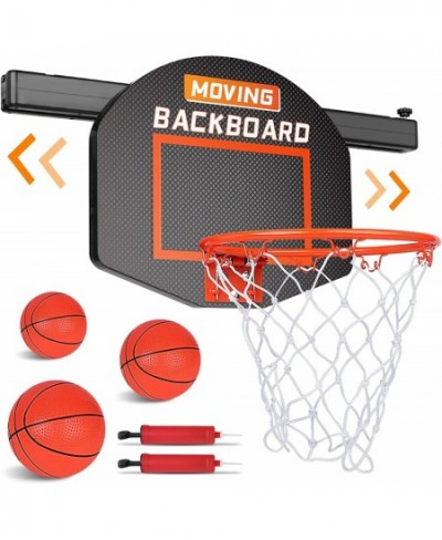 Moving Basketball Hoop Indoor for Kids and Adults Pro Mini Basketball Hoop Over The Door with 3 Balls&2 Air Pump Toys for Boy...