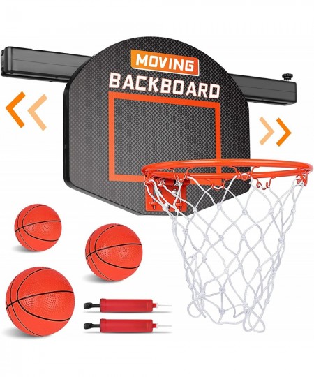 Moving Basketball Hoop Indoor for Kids and Adults Pro Mini Basketball Hoop Over The Door with 3 Balls&2 Air Pump Toys for Boy...