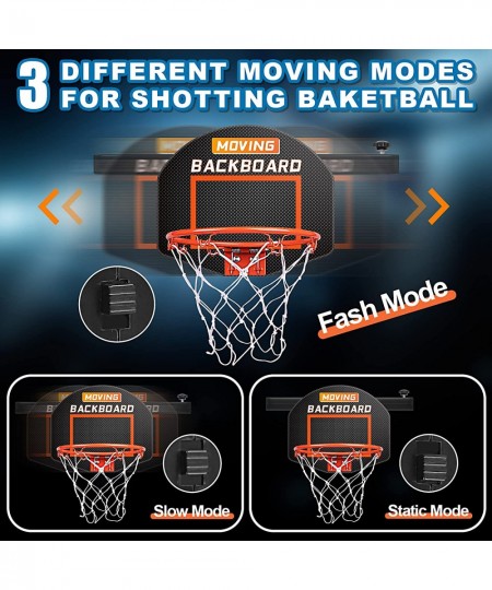 Moving Basketball Hoop Indoor for Kids and Adults Pro Mini Basketball Hoop Over The Door with 3 Balls&2 Air Pump Toys for Boy...