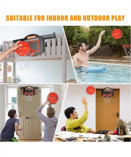 Moving Basketball Hoop Indoor for Kids and Adults Pro Mini Basketball Hoop Over The Door with 3 Balls&2 Air Pump Toys for Boy...