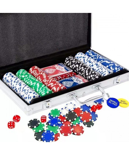 Deluxe Poker Chip Set Poker Chip Set 300PCS Poker Chips with Aluminum Case 11.5 Gram Casino Chips Set for Texas Holdem Blackj...