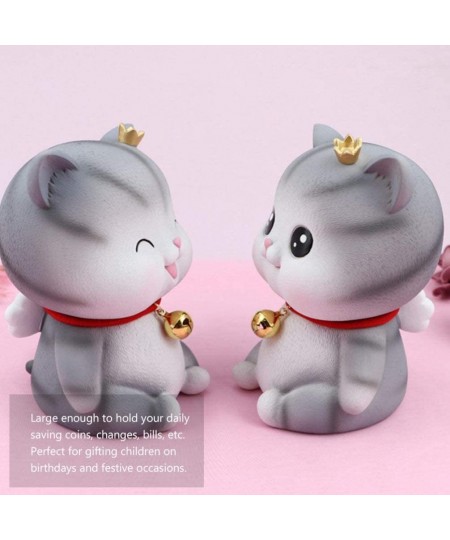 Kitten Piggy Bank Kids Cute Money Coin Bank for Boys Girls Desktop Decor Saving Pot Decoration Style 2 $20.99 - Kids' Money B...