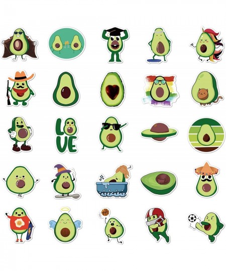 Avocado Stickers for Water Bottles Vinyl Waterproof Stickers for Water Bottle 50 Pcs Waterproof Vinyl Stickers for Water Bott...