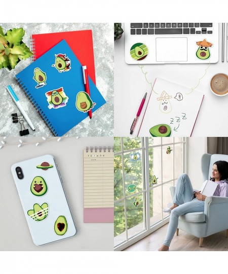 Avocado Stickers for Water Bottles Vinyl Waterproof Stickers for Water Bottle 50 Pcs Waterproof Vinyl Stickers for Water Bott...