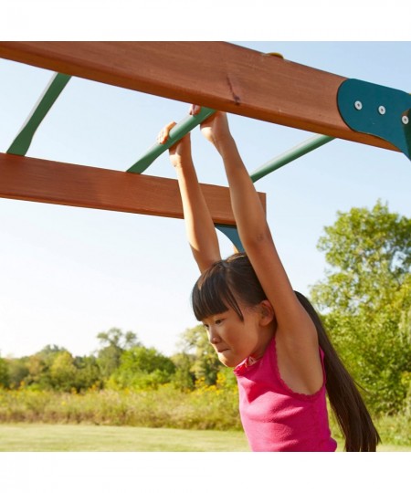 WS 4564 Metal Monkey Bars with Six 21.5" Metal Rungs with Hardware Green $45.42 - Play Sets & Playground Equipment