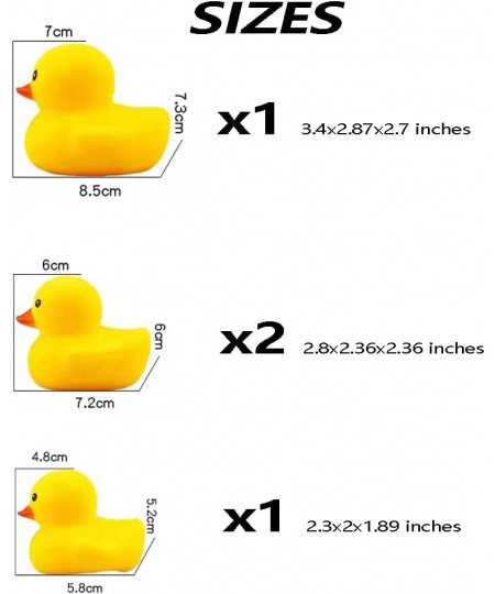 Rubber Funny Ducks/Duckies Waterproof No Bebe Noise Bath Toy Without Hole or with No Hole Student Office Desktop Decor IT Pro...