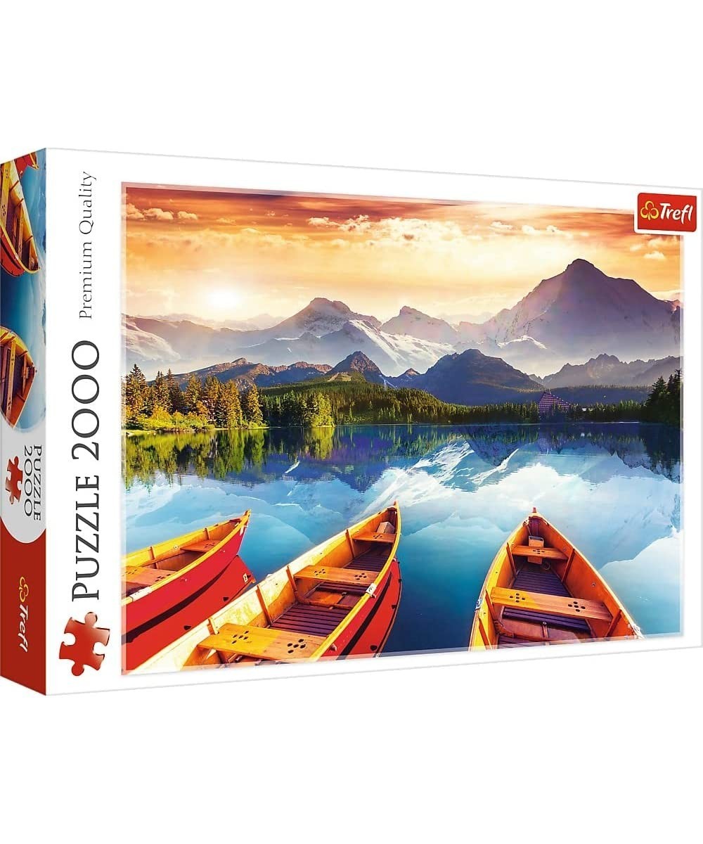 2000 Piece Jigsaw Puzzle Crystal Lake Idylic Landscape Mountains and Lake Adult Puzzles 27096 Coloured $34.36 - Jigsaw Puzzles