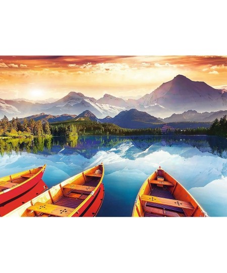 2000 Piece Jigsaw Puzzle Crystal Lake Idylic Landscape Mountains and Lake Adult Puzzles 27096 Coloured $34.36 - Jigsaw Puzzles