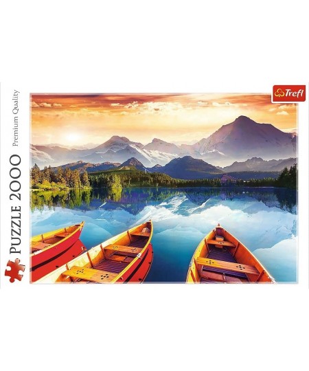 2000 Piece Jigsaw Puzzle Crystal Lake Idylic Landscape Mountains and Lake Adult Puzzles 27096 Coloured $34.36 - Jigsaw Puzzles