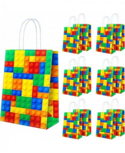 24 Pieces Building Blocks Favor Bags Blocks Theme Party Supplies Building Blocks Party Bag for Building Blocks Birthday Decor...