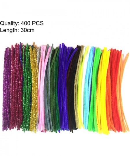 300 Pcs Assorted Colors and 100 Glitter Creative Pipe Cleaners DIY Art Craft Decorations Chenille Stems (6 mm x 35 cm) $17.66...