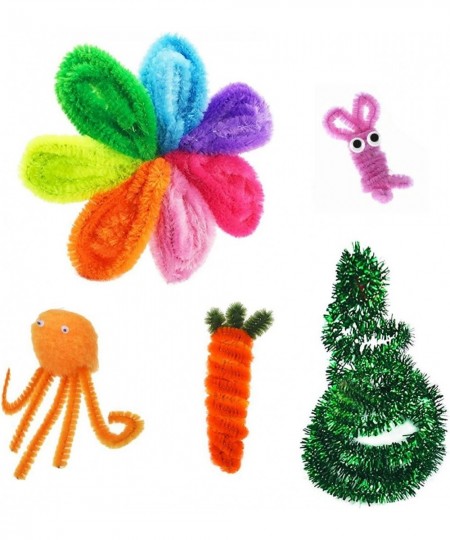 300 Pcs Assorted Colors and 100 Glitter Creative Pipe Cleaners DIY Art Craft Decorations Chenille Stems (6 mm x 35 cm) $17.66...