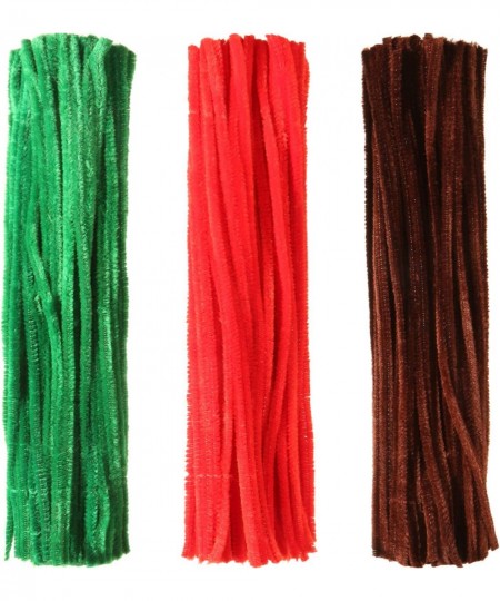 300 Pieces Christmas Pipe Cleaners Pipe Cleaners Craft Chenille Stems Fuzzy Colored Chenille Stem Sticks Set Craft Supplies f...