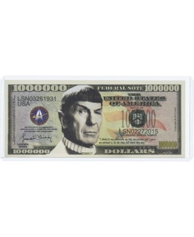 Limited Edition Spock Leonard Nimoy Star Trek Collectible Million Dollar Bill in Currency Holder $14.31 - Gags & Practical Jo...