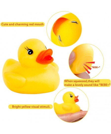 50Pcs Mini Bath Ducks Toys Rubber Duck Bath Bulk Float Duck Baby Bath Toy for Shower Birthday Party Favors Gift Classroom Sum...