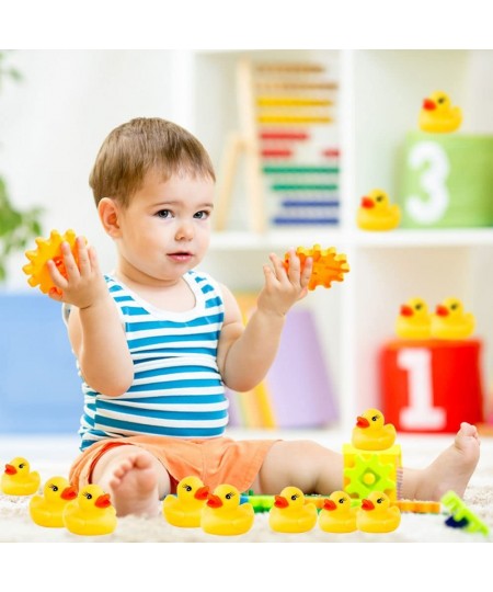 50Pcs Mini Bath Ducks Toys Rubber Duck Bath Bulk Float Duck Baby Bath Toy for Shower Birthday Party Favors Gift Classroom Sum...