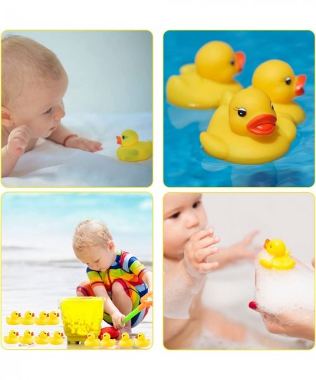 50Pcs Mini Bath Ducks Toys Rubber Duck Bath Bulk Float Duck Baby Bath Toy for Shower Birthday Party Favors Gift Classroom Sum...