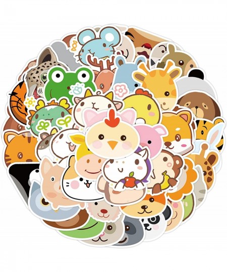 50pcs Animals Cartoon Stickers for Kids Cute Aesthetic Waterproof Vinyl Decals for Water Bottles Scrapbook Laptop Skateboard ...