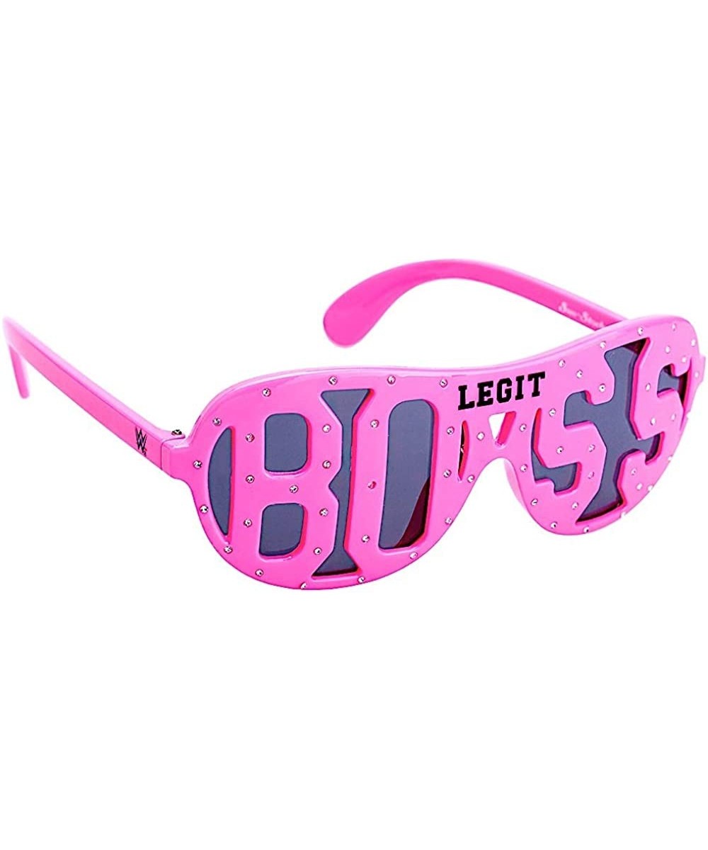 Officially Licensed WWE Sasha Banks Legit Boss Sunglasses Costume Party Favor Wrestling Shades UV400 One Size (SG3370) Pink $...