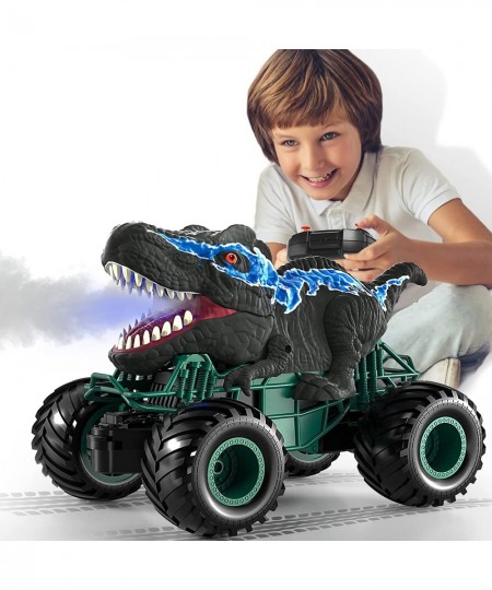 2.4GHz Remote Control Dinosaur Car Toys for Kids Boys RC Dino Car Toys with Light Sound & Spray Indoor Outdoor All Terrain El...