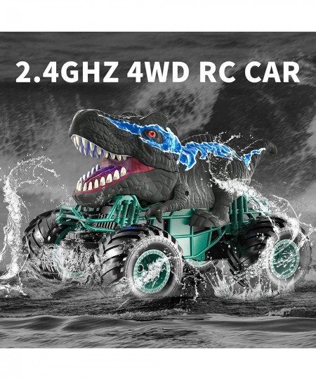 2.4GHz Remote Control Dinosaur Car Toys for Kids Boys RC Dino Car Toys with Light Sound & Spray Indoor Outdoor All Terrain El...