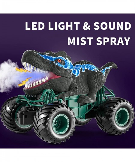 2.4GHz Remote Control Dinosaur Car Toys for Kids Boys RC Dino Car Toys with Light Sound & Spray Indoor Outdoor All Terrain El...