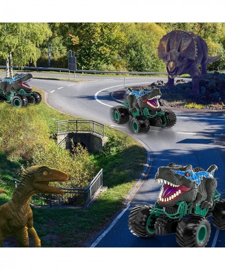 2.4GHz Remote Control Dinosaur Car Toys for Kids Boys RC Dino Car Toys with Light Sound & Spray Indoor Outdoor All Terrain El...