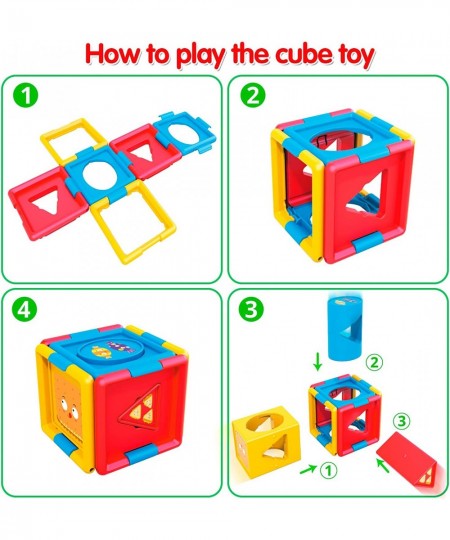 Activity Cube Toys for 1 Year Old Boy Girl Baby Sorter Toy Montessori Toddler Toys Age 1-3 Developmental Learning Baby Toys 6...