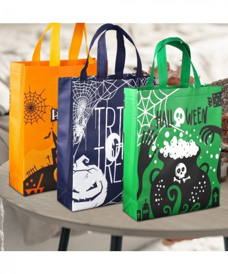 6PCS Halloween Trick or Treat Bags Halloween Tote Bags with Handles Large Gift Bags Multifunctional Non-Woven Halloween Bags ...